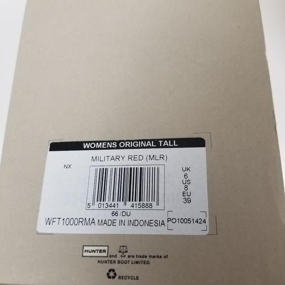 Hunter rain boots, red, brand new size US 8 - Picture 3 of 4